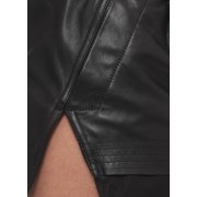 Rick Owens Black Leather Short With Elasticated Waist And Layered Effect (Women's)