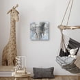thumbnail image 5 of Grey Blue Elephant Wall Decor - Wild Animals Canvas Elephants Print for Bedroom Framed Ready to hang 12x12inch, 5 of 6