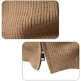 thumbnail image 6 of Miluxas Mens Zip Up Cardigan Sweater Slim Fit Casual Full Zip Sweaters Knit Stand Collar Cardigans Khaki XXL(XXL), 6 of 8