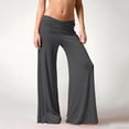 thumbnail image 5 of Coral Fold Over Yoga Pants 2026 Wide Leg Loose Fit Lounge Pant with Ruched Waist Stretchy Baggy Sports Leggings Dark Gray XL, 5 of 8