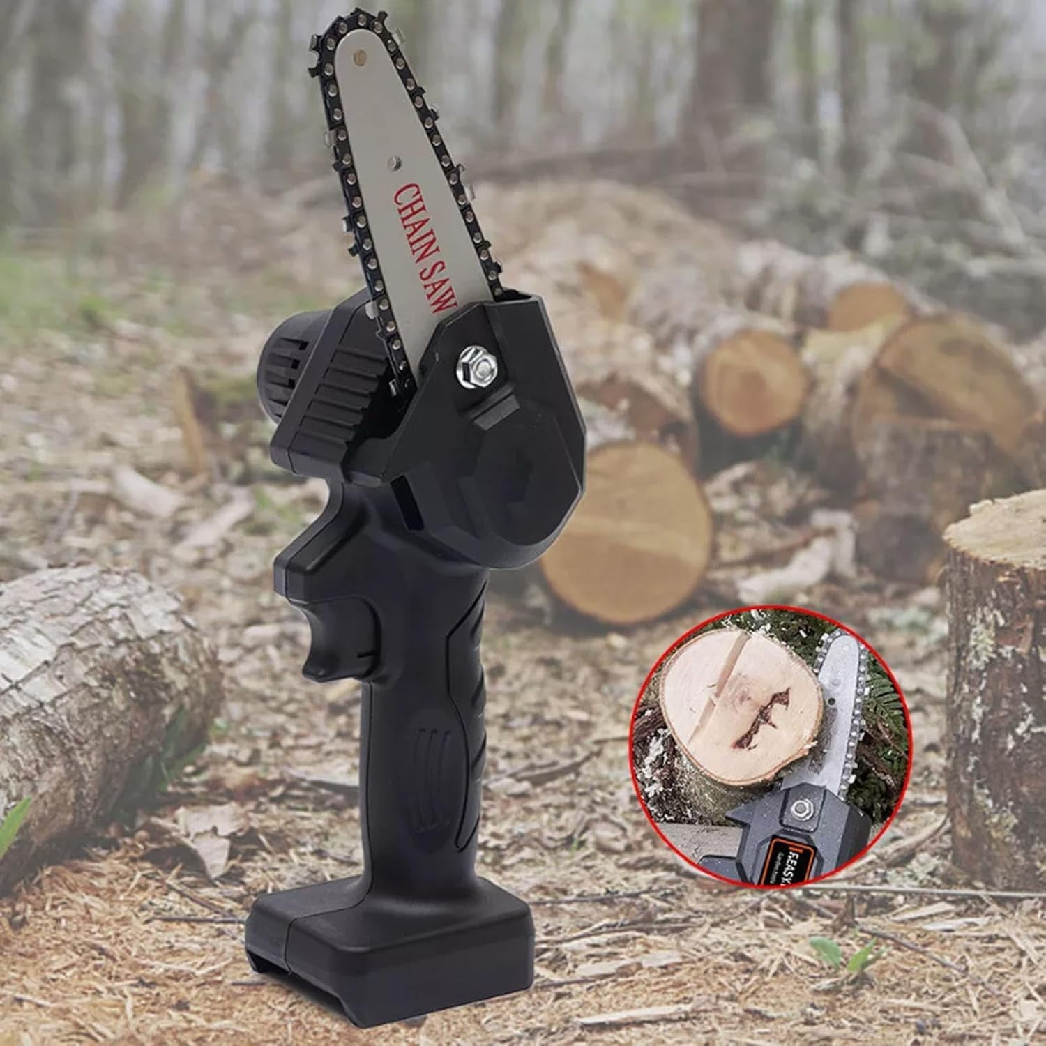 Wood Ranger Mini Chainsaw, 2025 New Portable Mini Power Chainsaw, Wood Ranger Mini Chainsaw Cordless, for Tree Branches, Courtyard and Garden