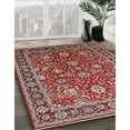 thumbnail image 3 of Ahgly Company Machine Washable Indoor Round Industrial Modern Tomato Red Area Rugs, 3' Round, 3 of 7