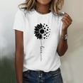 thumbnail image 2 of Jamsmile Womens Tshirts Summer Casual Dandelion Print Comfortable Round Neck Short Sleeve Loose Beach Athletic Tee Shirts, 2 of 4