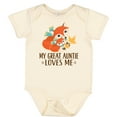 thumbnail image 3 of Inktastic Great Auntie Loves Me Fox Boys or Girls Baby Bodysuit, 3 of 5