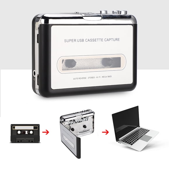Cassette Tape Player, USB Tape To MP3 Capture Converter Cassette Player Portable Cassette Player Stereo Audio Music Player Cassette Player