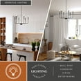 thumbnail image 3 of Belden 6 Light Black Contemporary Chandelier Candelabra, 3 of 11