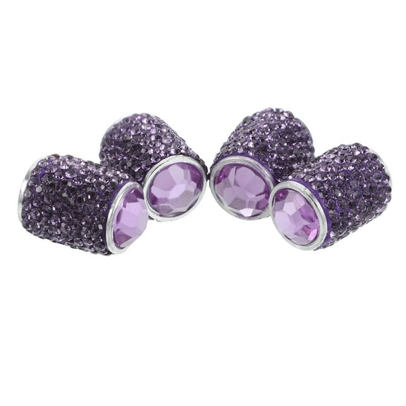 GOOHOCHY 4pcs Aluminum Alloy Tire Valve Caps With Rhinestones Car Accessories For Women Universal Valve Stem Covers For Car Tires Cute And Funny Air Caps