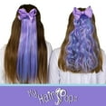 thumbnail image 3 of My Hair Popz Purple Hair Extensions for Kids with Bow, Unicorn Hair, 3 of 6