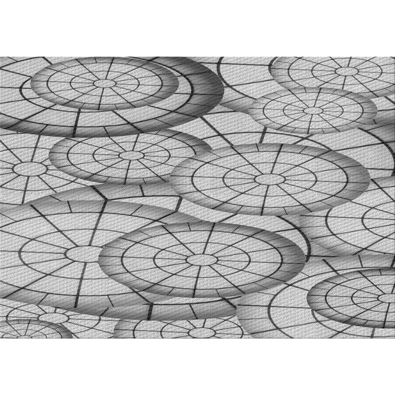 Ahgly Company Machine Washable Indoor Rectangle Transitional Platinum Gray Area Rugs, 8' x 10'