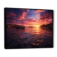 thumbnail image 2 of Designart "Harbor Sunset in Germany II" Nautical & Beach Floater Framed Wall Art Print, 2 of 7