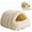 White, variant on Removable and Washable Winter Closed-Off Cat Bed, Warm Foldable Pet Nest for Indoor Cats and Small Dogs, Soft Cave Style Cat House