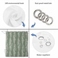 thumbnail image 4 of Dark Green Botanical Shower Curtain, Waterproof Shower Curtains for Bathroom, Pastoral Elegant Spring Floral Washable Fabric Bathtub Curtain Set Bath Decor with 12 Hooks 48"x72", 4 of 8