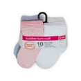 thumbnail image 2 of Wonder Nation Baby Girl Folded Cuff Ribbed Socks, 10 Pack, 0M- 5T, 2 of 8