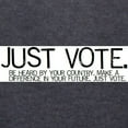 thumbnail image 3 of CafePress - Justvotebanner2.Jpg Long Sleeve T Shirt - Mens Hooded Shirt, 3 of 3