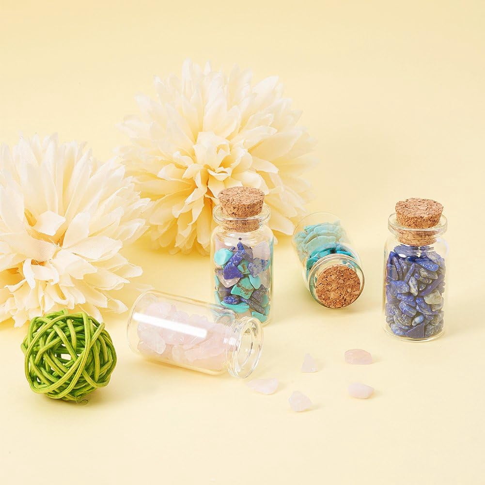 1 Box Tumbled Chip Gemstone Beads Crushed Pieces Undrilled Stone for Jewelry Making Natural Amethyst Natural Lazuli and Natural Turquoise Colorful DIY
