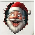thumbnail image 4 of Hometravel 3D Santa Claus Wall Sticker, Christmas Themed Decorative Decal, Removable Door and Wall Decor for Holiday Atmosphere Creation, 4 of 4