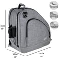 thumbnail image 5 of WOLT Grey Ice Skate Roller Skate Bag, Inline Skate Bag with Adjustable Shoulder Strap, 5 of 7