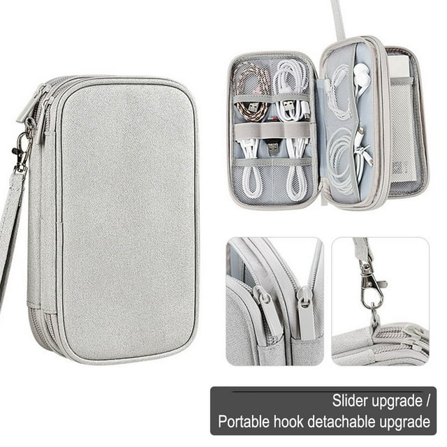NARABB Power Hard Disk Protective Sleeve Charging Treasure U Disk Shield Headset Data Cable Digital Accessories Storage Bag Multi-layer Protective Sleeve