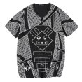 thumbnail image 2 of Hombres Geométrico Perro Camiseta Casual Con Cuello En V Manga Corta Tops De Negro Zulema hombres camiseta moda, 2 of 8