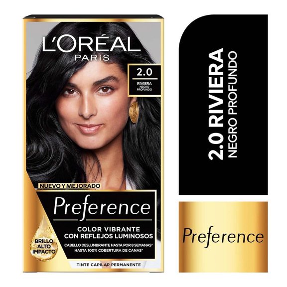 Tinte para cabello L'Oréal Preference 2.0 riviera negro profundo