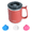 Red, variant on EHUSPU Plastic Slow Flow Mug, Adaptive Drinking Cup and Swallowing Aid with 5cc, 10cc, and 15cc Sip Inserts, 1 Pack,Blue, 8.5 Ounces