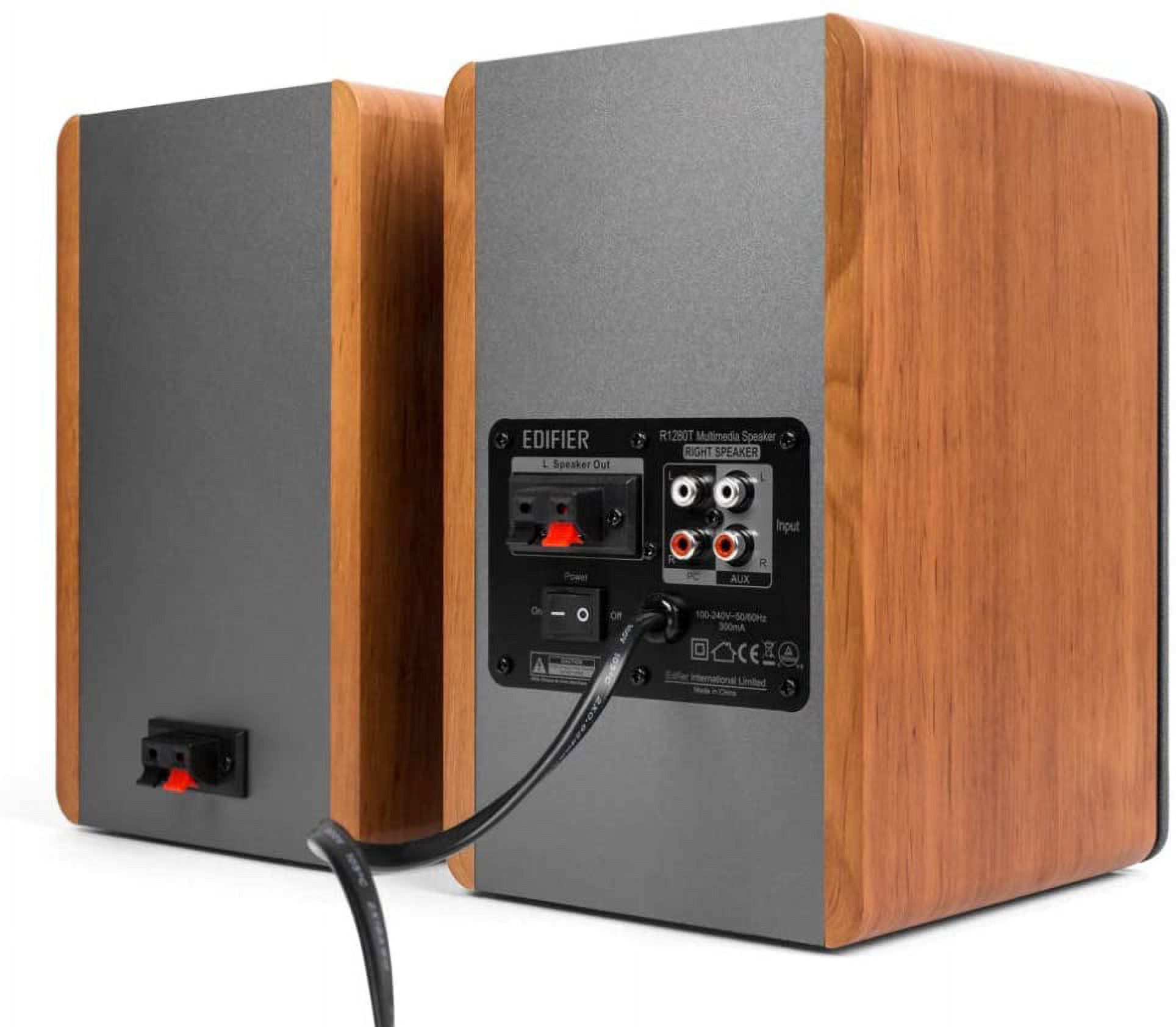 Edifier R1280T Powered Bookshelf Speakers - 2.0 Stereo Active Near Field Monitors - Studio Monitor Speaker - Wooden Enclosure - 42 Watts RMS - image 2 of 7