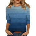 thumbnail image 2 of kytmyeq Women's Casual 3/4 Sleeve T-Shirts o- Neck Tops, 2 of 5