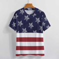 thumbnail image 3 of American Flag Pattern Women's T-Shirt Short Sleeve T Shirts Tops Tee Ladies Loose T, 3 of 6