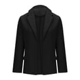 thumbnail image 5 of Patlollav Womens Solid Color Long Sleeved Lapel Suit Jacket Small Suit Temperament Slim Top Jacket, 5 of 6
