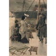 thumbnail image 2 of James Tissot 11x14 Black Ornate Wood Framed Double Matted Museum Art Print Titled: Goodbye, on the Mersey (1880), 2 of 5