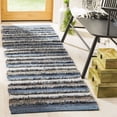 thumbnail image 2 of SAFAVIEH Montauk Coilean Striped Cotton Area Rug, Blue/Multi, 8' x 10', 2 of 8