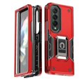 thumbnail image 1 of Funda Super Case para Samsung Z Fold 4, compatible con soporte magnético para coche, protección total de 360°, soporte de anillo, 1 of 5