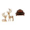 thumbnail image 1 of Escultura de reno europeo, pieza de colección, artesanía, sofá en miniatura, modelo de silla, accesorio de bricolaje, mueble para habitación, micro pa, 1 of 8