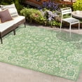 thumbnail image 3 of JONATHAN Y SANTA MONICA 5 x 8 Area Rug, Tela Bohemian Textured Weave Floral - Cream/Green, SMB100F-5, 3 of 11