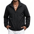 thumbnail image 5 of XUNKUSGA Men's Lightweight Jackets Classic Full Zip Up Laydown Collar Windbreaker Jackets for Men Casual Solid Color Waterproof Outerwear for Men,M, 5 of 5