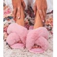 thumbnail image 2 of LAICAIW Pantoufles pour Femmes en Mousse Mémoire Duveteuse à Bande Croisée, Pantoufles Douillettes en Peluche pour la Maison, Moelleuses et Poilues, à Bout Ouvert, Chaussures d'Intérieur/extérieur, Pantoufle à Enfiler, 2 of 7