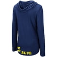 thumbnail image 3 of Women's Colosseum Navy Michigan Wolverines My Lover Lightweight Hooded Long Sleeve T-Shirt, 3 of 3