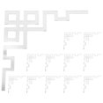 thumbnail image 1 of Miangastore 12pcs Durable And Lightweight Acrylic Mirror Wall Corner Stickers For Living Room Background Decoration Mirron Sticker For Home Decor, 1 of 8