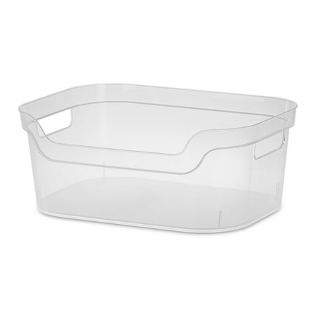 Sterilite Medium Open Bin Plastic, Clear