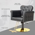 thumbnail image 3 of UBesGoo Hydraulic Salon Chair, Heavy Duty 360° Swivel Barber Styling Chair, Black Gold, 3 of 8