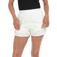 thumbnail image 5 of HDE Women's High Waisted Linen Blend Shorts with Pockets White L, 5 of 6