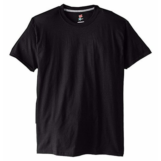 Hanes XTemp Tagless TShirt Crew Neck Short Sleeve, Black, XLarge