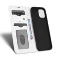 thumbnail image 4 of Luxury PU Leather Wallet For iPhone 13 Mini, Folio Premium Leather Phone Case with Kickstand Card Holder Magnetic Flip Shockproof Protective Cover for iPhone 13 Mini 5.4 inch, White, 4 of 7