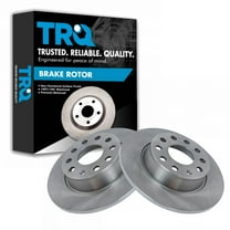 TRQ Rear Disc Brake Rotor Pair Set for 2010-2018 A3 / 2010-2018 A3 Quattro / 2012 Beetle / 2010-2016 Eos / 2010-2018 Golf / 2012-2018 GTI / 2010-2015 Jetta / 2012-2018 Passat