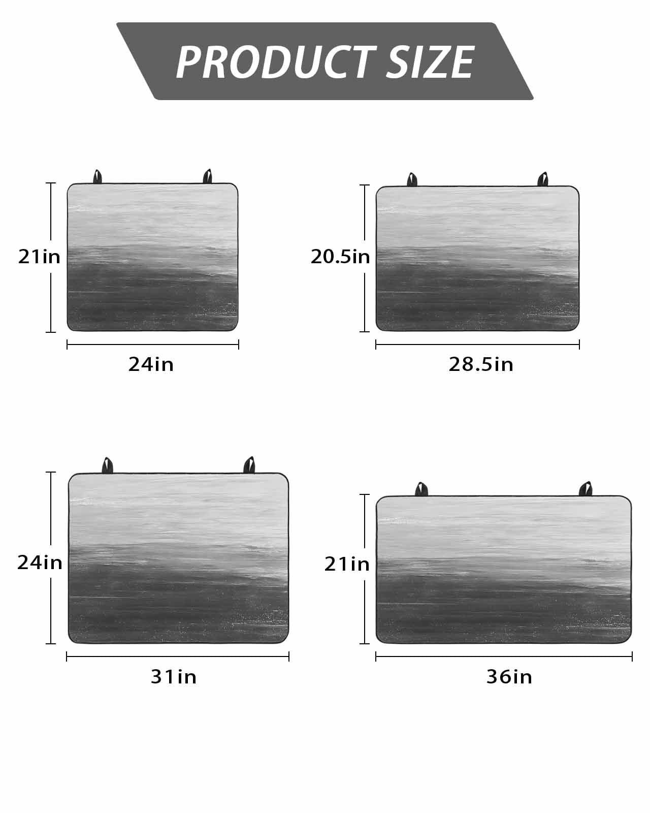 Stove Top Covers for Electric Stove, Grey Ombre Glass Stovetop Cover Protector, Modern Abstract Art Ocean Oil Painting Induction Cooktop Protector Oven Mat for Kitchen Countertop 24"x21"