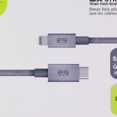 thumbnail image 2 of PureGear Braided MFI to USB-C 6ft. Charging Cable - Metallic Space Gray, 2 of 3