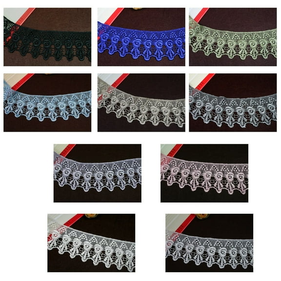 New 3" Latte Lilac Gray Pink Lilac White Ivory Blue Venice Lace Trim By Yard