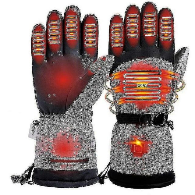 Heated Gloves Battery Powered Winter Thermal Motorcycle Heating Gloves Waterproof Touch Screen Hand Warmer For Cycling Skiing