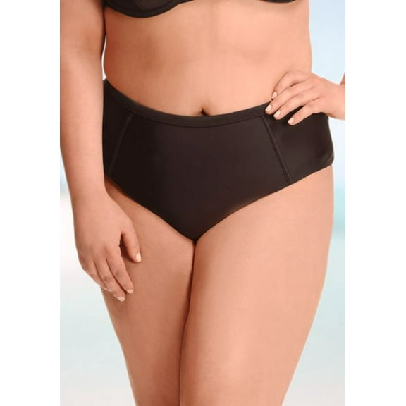 Paramour Black High Waist Tummy Control Bikini Swim Bottom Swimwear Plus 3X