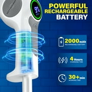 Bell + Howell Scrubtastic Pro Electric Spin Scrubber, Electric Shower Scrubber, Rechargeable, Multipurpose Extendable Tile Cleaner, Floor & Grout Bathtub Power Scrubber with 3 Rotating Brush Heads